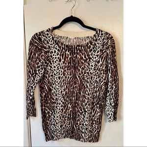 J. Crew Leopard Teddie Sweater